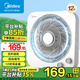 美的（Midea）電風(fēng)扇家用落地扇臥室循環(huán)大風(fēng)力臺式立式輕音搖頭直流變頻節能可拆易清洗空氣凈化扇 12吋臺式鴻運扇【30.4CM扇面】