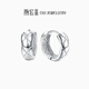 潮宏基 鉑金耳環(huán)女士耳圈耳飾送女友新年禮物單只款 計價(jià)工費100元 約1.7g（單只款）