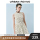 UR2025秋季新款女裝法式波點蝴蝶結(jié)裝飾無袖連衣裙UWG750189 米白印花 S