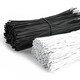 伊萊科（ELECALL）扎絲黑色20CM長(zhǎng)電鍍鋅包塑鐵絲線光纜扎帶葡萄藤枝架綁扎絲扁形