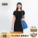 森馬（Semir）連衣裙女圓領(lǐng)收腰彈力針織裙2025夏刺繡休閑短裙辣妹109325114001