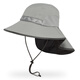 SUNDAY AFTERNOONS成人男女情侶戶(hù)外防曬帽大檐護頸遮陽(yáng)帽登山徒步釣魚(yú)透氣吸汗 淺灰色 成人 M碼