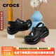 CROCS卡駱馳洞洞鞋女鞋夏季新款運(yùn)動(dòng)拖鞋厚底光輪Clog透氣沙灘鞋高跟鞋 黑色 36.5 (220mm)