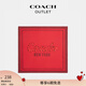 蔻馳（COACH）奧萊女士COACH蛇型文字印花NEW YEAR絲巾圍巾 紅色