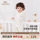 英氏（YEEHOO）嬰兒衣服5A抗菌哈衣新生兒純棉乳木果四季連體衣爬服