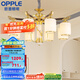 歐普（OPPLE）蕙質(zhì)蘭心/新中式吊燈奶油風玉石全銅精工客臥餐廳套餐DD 【8頭低層高】小客廳(光源另配)