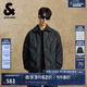 杰克·瓊斯（JACK&JONES）男裝25年秋冬季輕薄羽絨服男士翻領(lǐng)無帽短款PU壓膠鴨絨服棉夾克 E41黑色 M （175）
