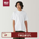 無印良品（MUJI）天竺編織 圓領(lǐng)短袖T恤AB1MIA4A 白色4A  XL 