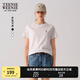 Teenie Weenie小熊短袖T恤女2025年春夏新款基礎(chǔ)時尚易搭刺繡圓領(lǐng)T恤上衣女 象牙白 L 170