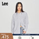 Lee商場同款25春夏新品Oversize條紋寬松女長袖襯衫LWT007717201 鐵灰色 M