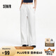 森馬（Semir）休閑褲女吸濕速干格子闊腿褲2025夏季撞色長褲運(yùn)動(dòng)風(fēng)109325127006