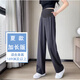 LEOEZYA孕婦褲加長(zhǎng)版高個(gè)子大尺碼孕婦褲夏季薄款外穿2025新款闊腿褲春夏 2049#西裝闊腿褲-夏款-加長(zhǎng)版-深 L_建議體重100-125斤