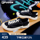 FILA FUSION斐樂(lè)男鞋POP帆布鞋潮牌男子潮流板鞋街拍運(yùn)動(dòng)休閑鞋男 黑-BK 42