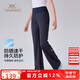 英氏（YEEHOO）女童喇叭褲兒童褲子中大童裝速干運(yùn)動褲防曬瑜伽褲夏 深藍(lán)  150 