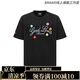 GOODBRAND全系列珍珠燙鉆刺繡輕奢時(shí)尚感g(shù)ood短袖T恤男女情侶潮服 黑色3D立體刺繡 XL