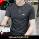 JASONWOOD官方正品高端品牌男裝男士短袖t恤2025夏季圓領(lǐng)休閑透氣半袖體恤 高檔深灰【現(xiàn)貨速達(dá)】 XL 建議【135-150斤】