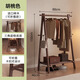 寫(xiě)奕實(shí)木衣架落地立式衣服架掛衣架臥室專(zhuān)用衣帽架置物架晾衣架帶掛鉤 【胡桃色】實(shí)木衣帽架80cm-帶掛鉤 可折疊