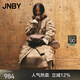 JNBY/江南布衣秋冬羽絨服女不規則寬松連帽A型中長(cháng)款簡(jiǎn)約5NAC14420 206/深褐 S