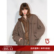 COCOBELLA[miu系高知風]威爾士格紋毛呢外套PU立領夾克WL7053 細格 S