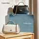 Calvin Klein【七夕禮盒】女包25秋季通勤ck字母單肩手提鏈條包馬鞍包4F3282G YIH-太空黑 均碼