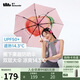 蕉下（beneunder）防紫外線遮陽傘三折倍護(hù)黑膠晴雨傘防曬傘野果BM397桃桃烏龍