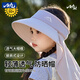 目丸兒童帽子夏季女孩防曬帽披肩護(hù)頸空頂帽防紫外線遮太陽帽上學(xué)騎車 2#米白淺紫拼色雪山披肩空頂帽 均碼