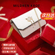 MILDREN KROE 輕奢包包女包單肩包女士斜挎包七夕情人節(jié)禮物送女友老婆 粉白色 輕奢限定禮盒