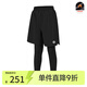 onmygame男童速干褲秋冬款戶外運(yùn)動(dòng)訓(xùn)練加絨假兩件長(zhǎng)褲 暗夜黑 （加絨） 130