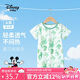 Disney baby迪士尼連體衣寶寶哈衣爬服夏女童新生兒 D滿印字母綠色字母90