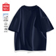 名創(chuàng  )優(yōu)品（MINISO）純棉中袖男2025夏季簡(jiǎn)約百搭寬松潮多巴胺色系純色短袖T恤男大碼 【100%純棉】蔚藍(純色) XL 180 (不起球不掉色)