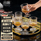 品喻（PINYU）玻璃酒杯威士忌洋酒杯家用紅酒杯水杯烈酒杯子套裝高腳200ml*6個