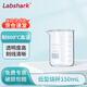 Labshark 玻璃燒杯低型高硼硅帶刻度透明量杯小燒杯實(shí)驗室 150mL（4個(gè)/盒）