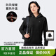 伯希和【斷碼特價(jià)】POLARTEC保暖抓絨衣女士搖粒絨衛(wèi)衣珊瑚絨戶外 曜石黑 L