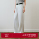 詩(shī)凡黎（'SEIFINI）【解壓褲】詩(shī)凡黎星光璀璨細(xì)閃牛仔褲25夏新款高腰輕薄直筒闊腿褲 本白色 M
