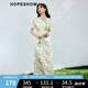紅袖新中式旗袍連衣裙夏季2025新款女裝國(guó)風(fēng)流蘇盤(pán)扣氣質(zhì)碎花雪紡長(zhǎng)裙 綠花602 M