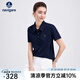 Navigare意大利小帆船翻領(lǐng)短袖T恤衫女士25夏季新品百搭體恤休閑polo衫女 午夜藍(lán) XL