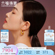 六福珠寶足金漣漪硬金工藝水滴螺紋黃金耳圈耳環(huán)耳飾一對計價 A01TBGE0008 6.95克(含工費1300元)