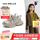 百麗（Belle）馬君妍同款星河軌跡復(fù)古時尚老爹鞋女商場同款休閑童鞋H8005A85 金色【馬君妍同款】 35 (225mm)
