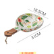 GIOIO歐式七彩云花手柄碗米飯碗創(chuàng  )意餐具甜品沙拉碗不規則個(gè)性陶瓷盤(pán)子 七彩云花-木柄瓜子碗
