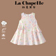 La Chapelle拉夏貝爾女童連衣裙2025新款洋氣兒童背心裙寶寶蝴蝶結甜美公主裙 粉色 140 建議身高131-140cm