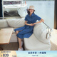 TOMMY HILFIGER【絞花系帶】夏季女裝純棉A字顯瘦牛仔襯衫連衣裙76J4580 牛仔藍6VZ M
