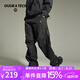 GUUKA TECH潮牌工裝褲男士直筒褲夏季休閑褲2025新款沖鋒褲子徒步長褲運(yùn)動(dòng)褲 黑色 M