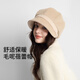 卡蒙（Kenmont）純色羊毛呢鴨舌貝雷帽女顯臉小圓臉小香風(fēng)八角畫(huà)家帽新km-5250