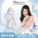 迪士尼（Disney）美人魚手表2025新款女士機械輕奢小眾高顏值腕表生日禮物送女友 銀霜白【公主禮盒+項鏈+手鏈】