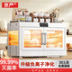 京嚴(yán)消毒碗架烘干消毒一體機(jī)家用餐具碗盤(pán)置物架碗筷收納盒小型瀝水 升級(jí)版-碗碟消毒柜 透明白 臺(tái)式雙開(kāi)門(mén)多功能