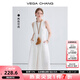 VEGA CHANG2025新款夏季無袖連衣裙女裝簡約氣質高級感背心長裙白色 陶瓷白 M