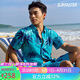 速浪男士沙灘褲速干可下水夏威夷襯衫+沙灘褲套裝 | 薄荷之夏 L
