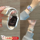 玫菲爾適用apple watch s10表帶耳機小狗編織腕帶磁吸扣表帶ultra蘋(píng)果手表s8表帶s7/s6/s5/seultra配件 星光彩點(diǎn)-聽(tīng)音樂(lè )小狗 44/45/46/49表盤(pán)4~10代/ult