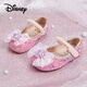 迪士尼（Disney）兒童公主鞋春秋款女童公主水晶鞋時(shí)尚百搭軟底鞋 玫紅  28 