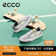愛步（ECCO）25年夏新款牛皮厚底潮流板鞋男街頭539804 白色/鴿子灰/水泥灰 42
